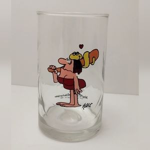 Vintage Arby's B.C. Ice Age Collectors Series Glass Female Caveman Snake